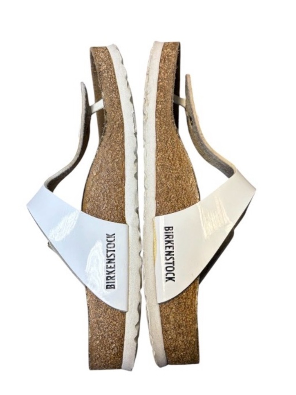 Birkenstock Gizeh Thong Sandal White Patent Leather Women's Size 7 38 - Picture 6 of 11